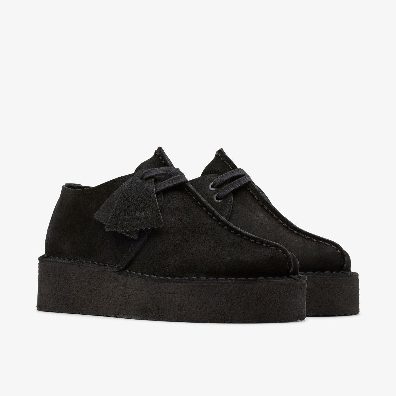 Trek Wedge Black Suede | Clarks for sale - Women