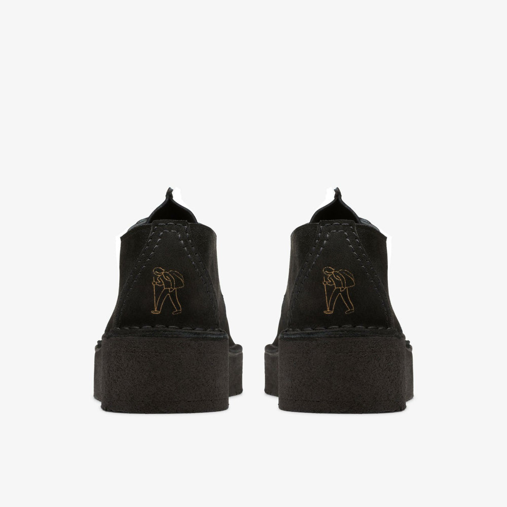 Trek Wedge Black Suede | Clarks for sale - Women
