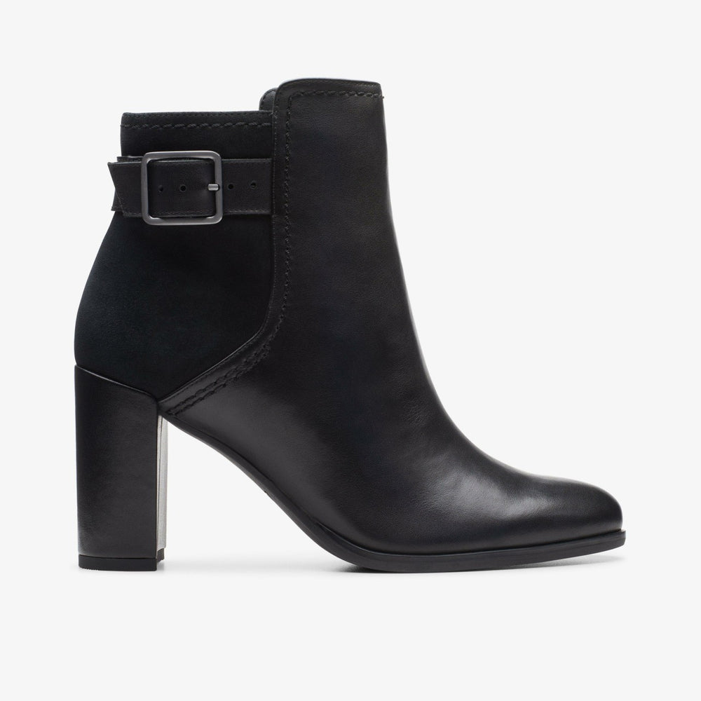 Freva 85 Buckle Black Leather | Clarks discount - Women