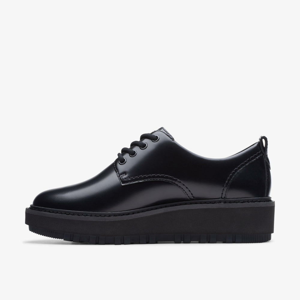 Orianna W Derby Black Leather | Clarks Sale - Women