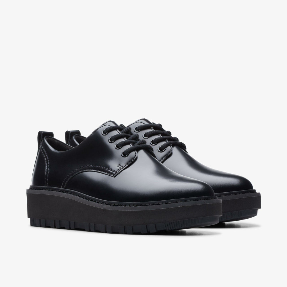 Orianna W Derby Black Leather | Clarks Sale - Women