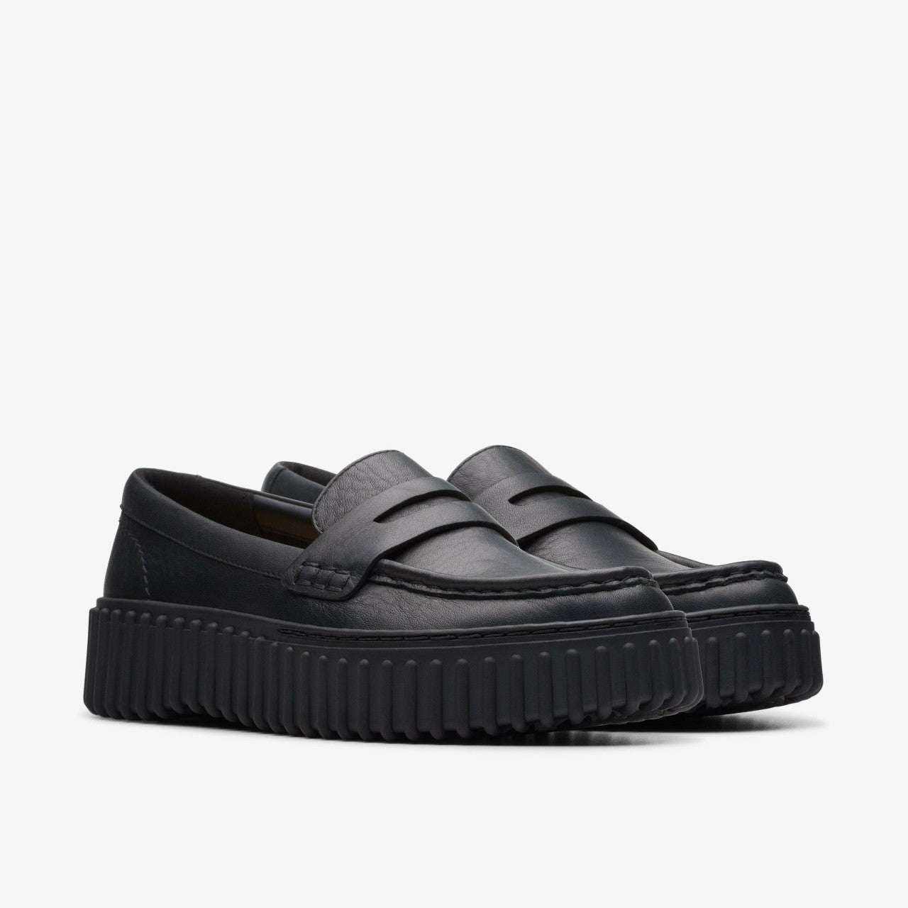 Torhill Penny Loafer Black Leather | Clarks outlet - Women