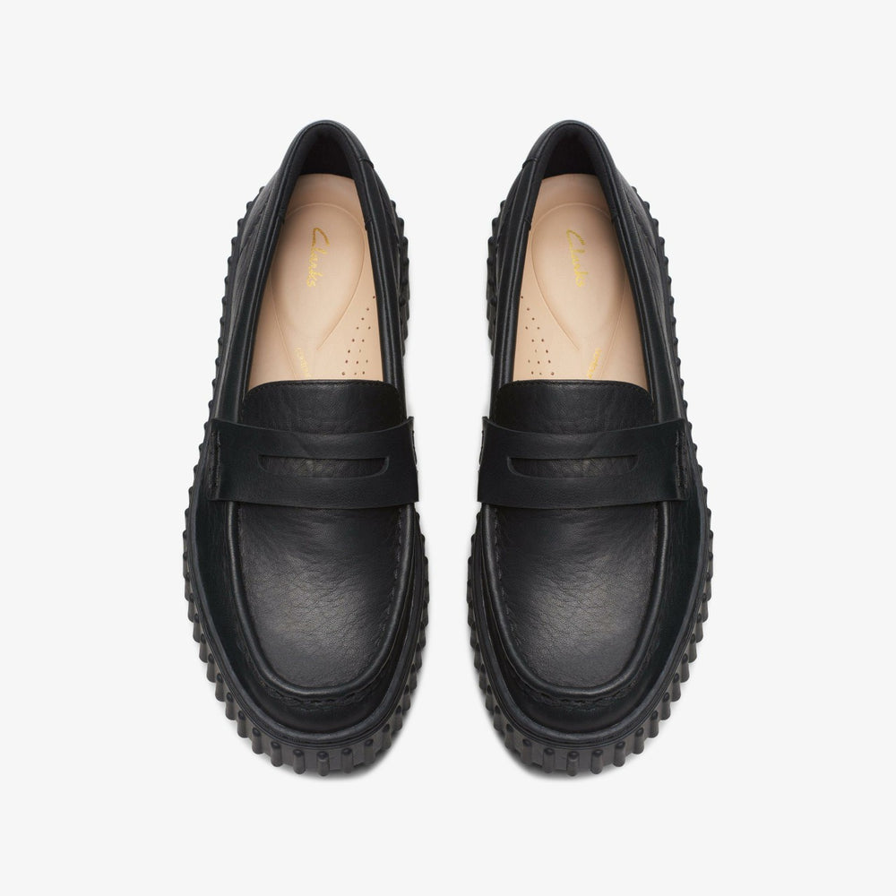 Torhill Penny Loafer Black Leather | Clarks outlet - Women