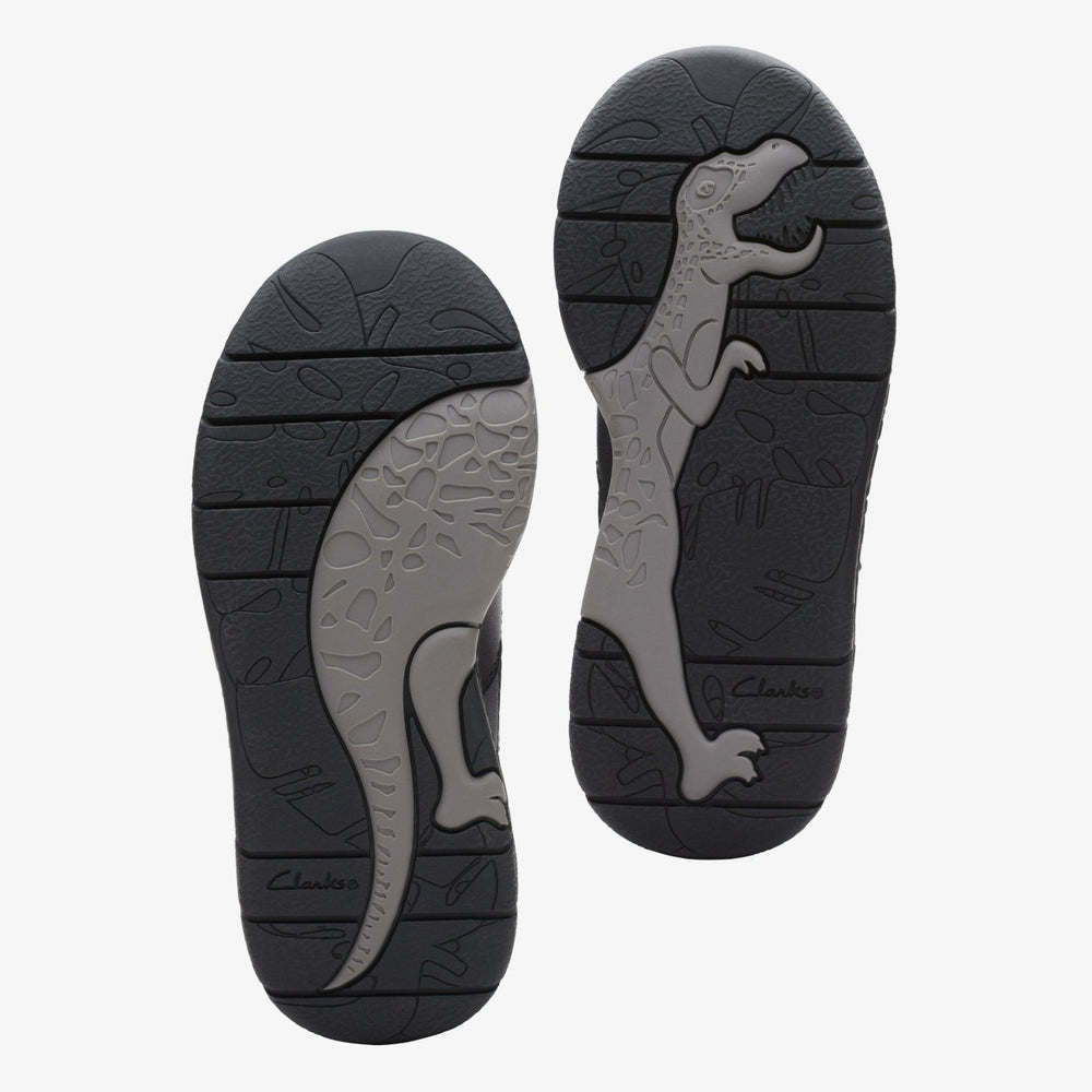 Steggy Stride Kid Black Leather | Clarks outlet - Kids