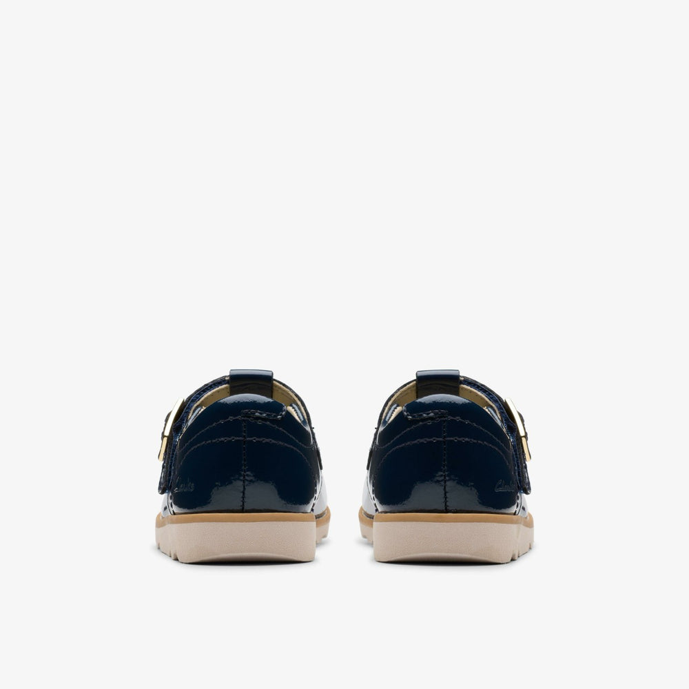 Crown Print Toddler Navy Patent | Clarks on Sale - Babies / Kids