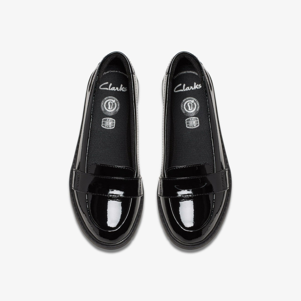 Scala Loafer Kid Black Patent | Clarks online - Kids
