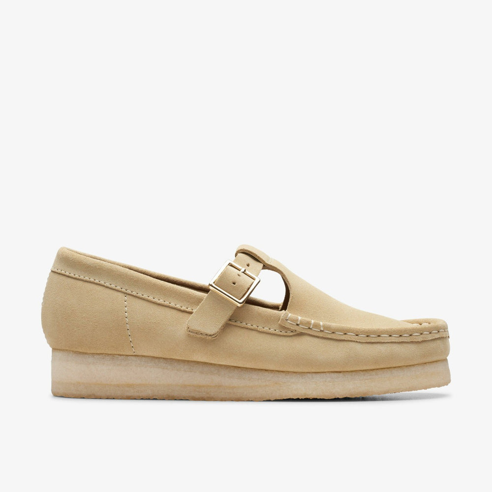 Wallabee T Bar Maple Suede | Clarks discount - Women