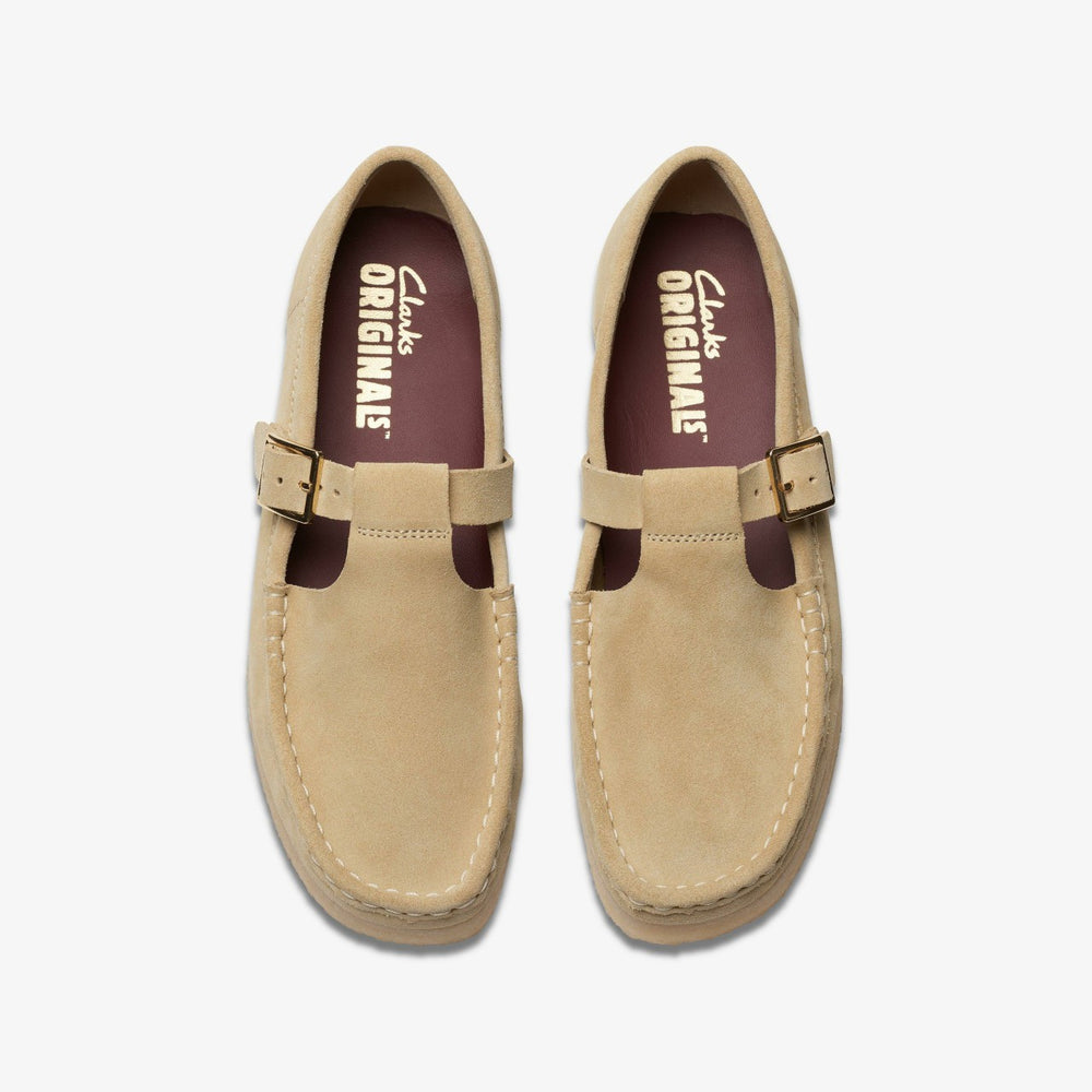 Wallabee T Bar Maple Suede | Clarks discount - Women