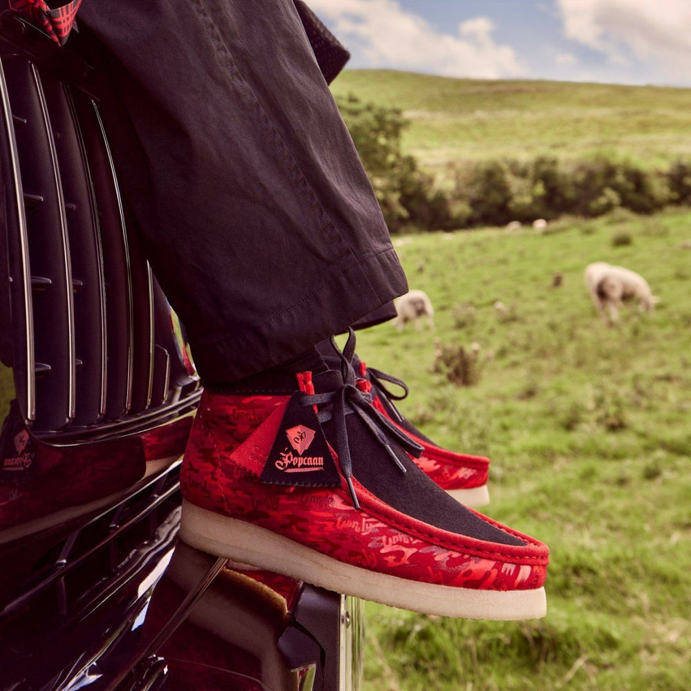Wallabee Boot Red Camouflage | Clarks on Sale - Men
