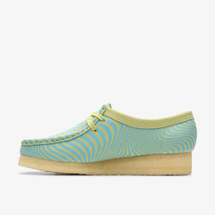 Wallabee Blue / Lime Print | Clarks online - Women