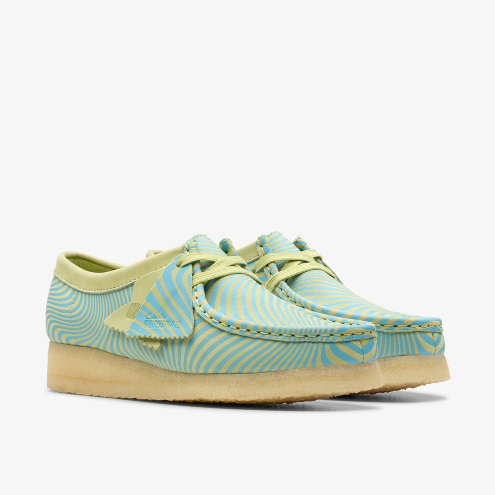 Wallabee Blue / Lime Print | Clarks online - Women