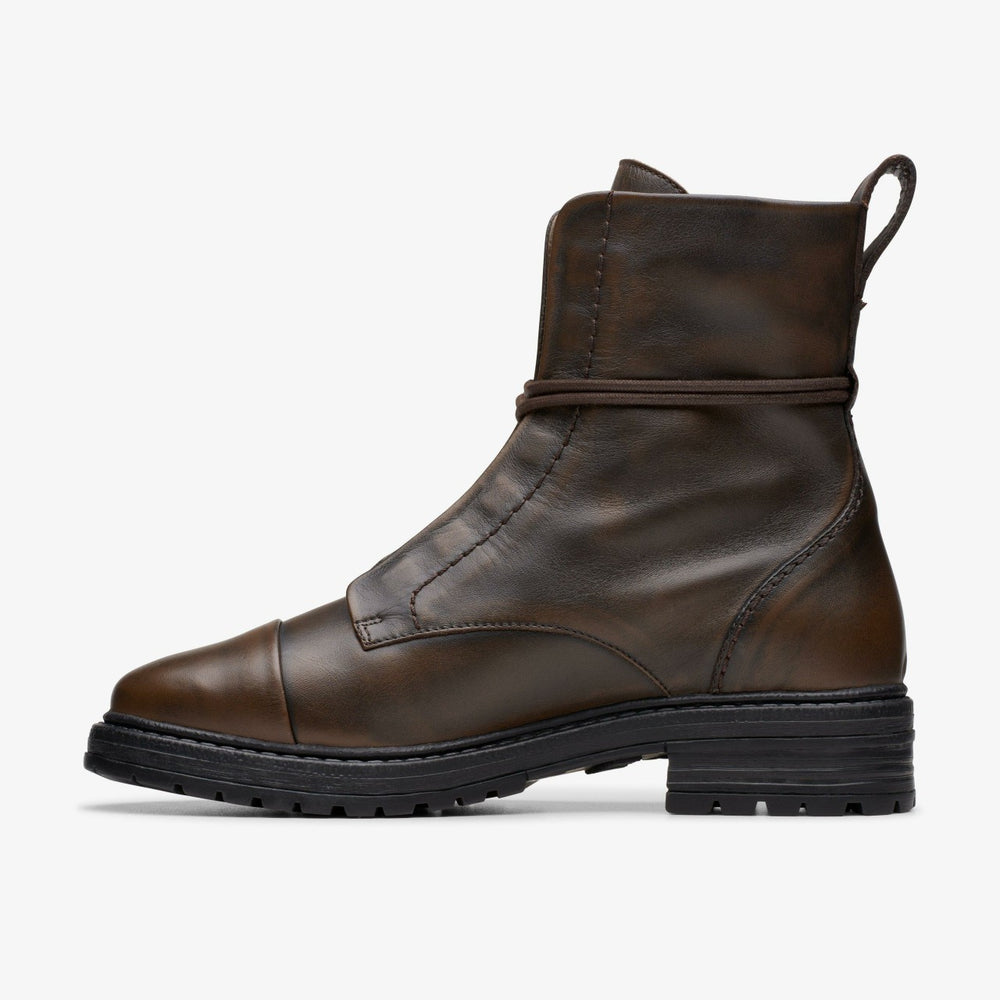 Rixley Lace Dark Brown Leather | Clarks for sale - Women