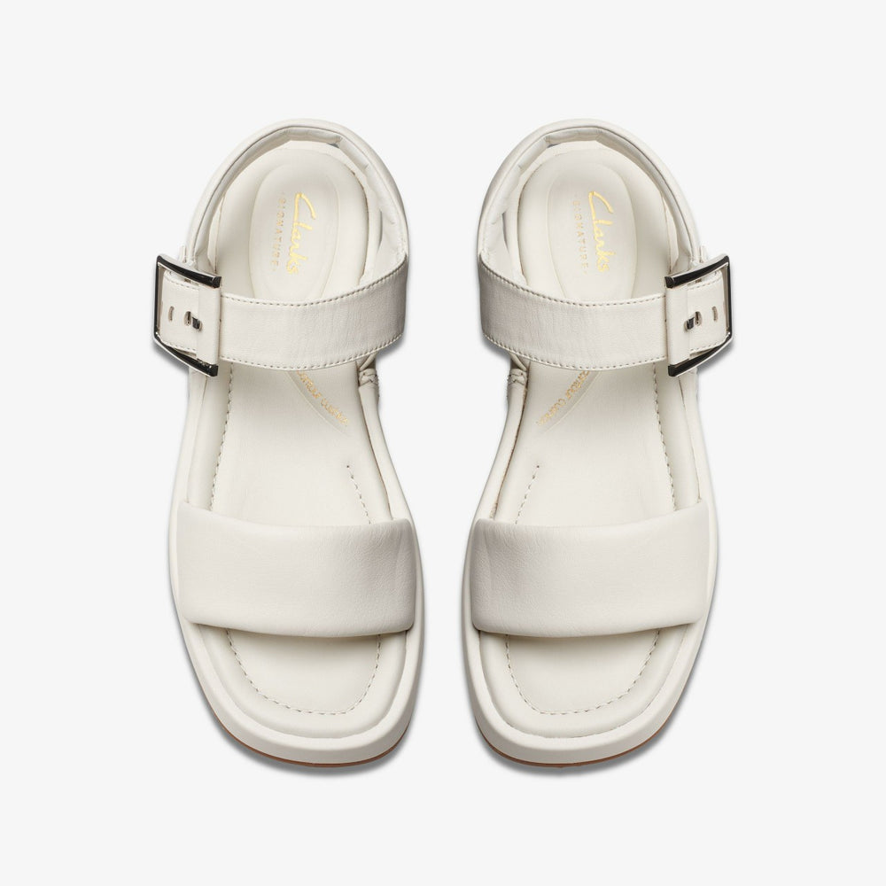 Alda Strap Off White Leather | Clarks on Sale - Women