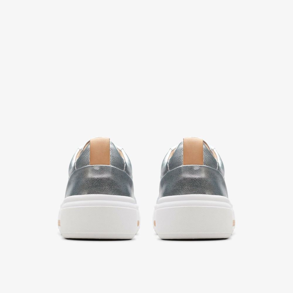 Hollyhock Walk Silver Leather | Clarks for sale - Women