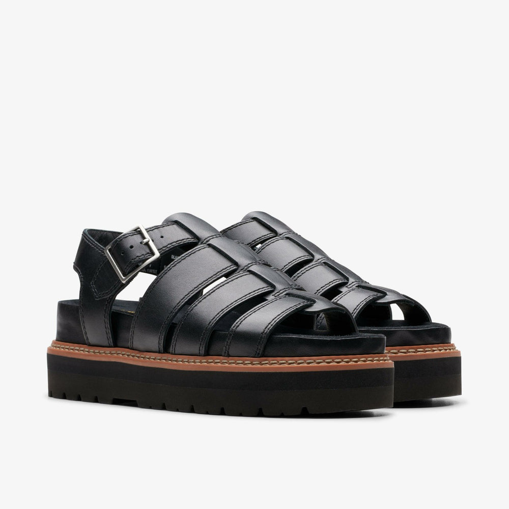 Orianna Twist Black Leather | Clarks for sale - Women