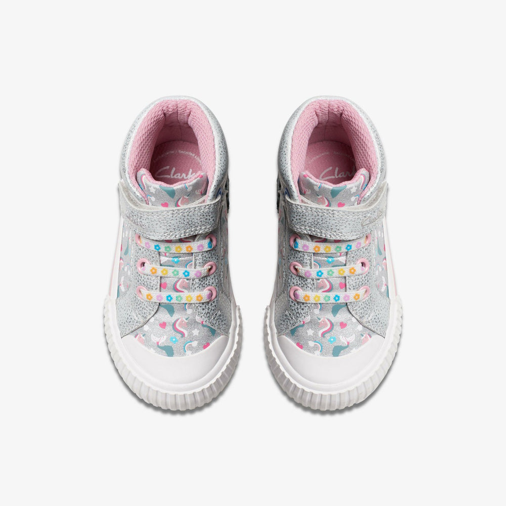 Foxing Halo Hi Toddler Silver | Clarks Sale - Kids