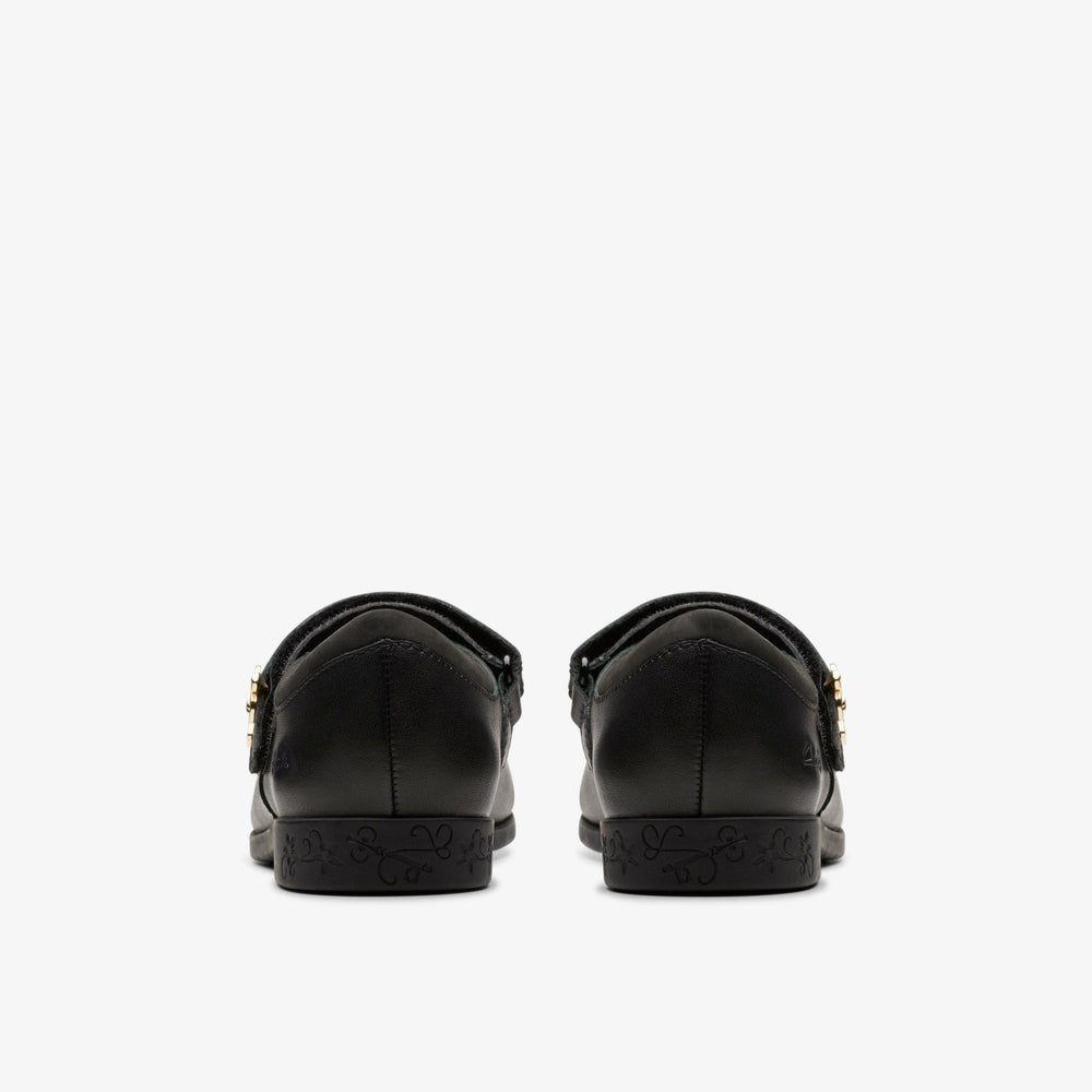 Lock Magic Kid Black Leather | Clarks on Sale - Kids