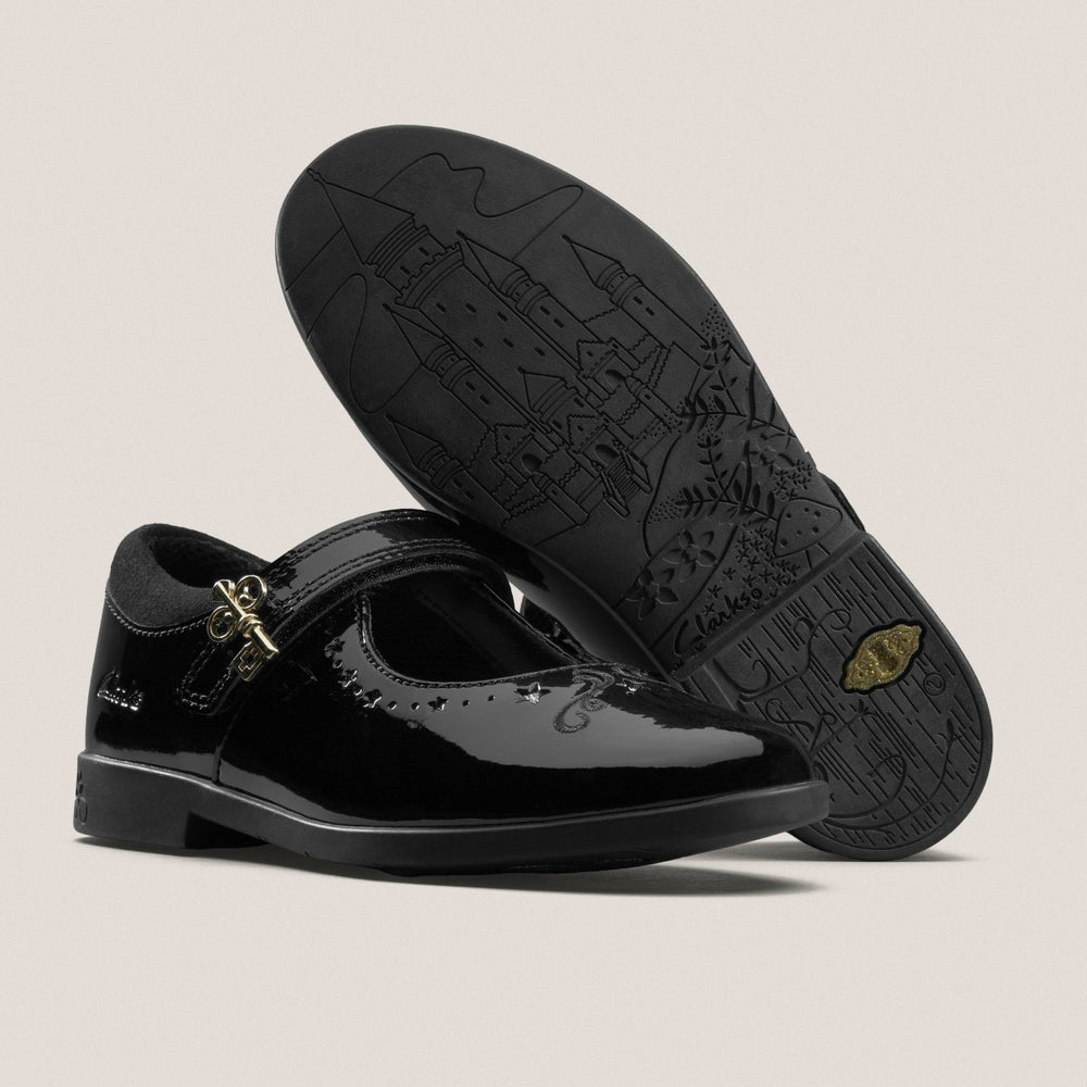 Lock Magic Kid Black Patent | Clarks for sale - Kids