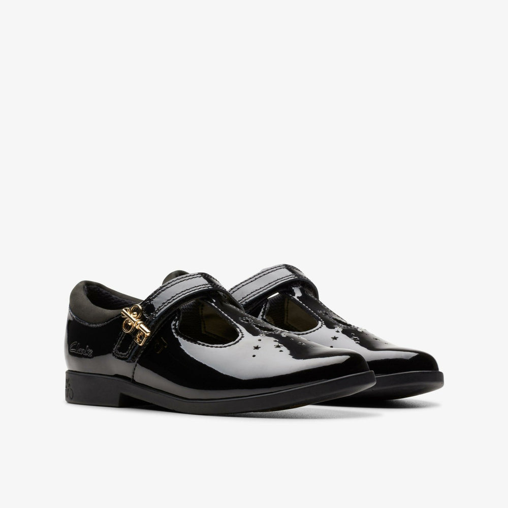 Lock Shine Kid Black Patent | Clarks online - Kids