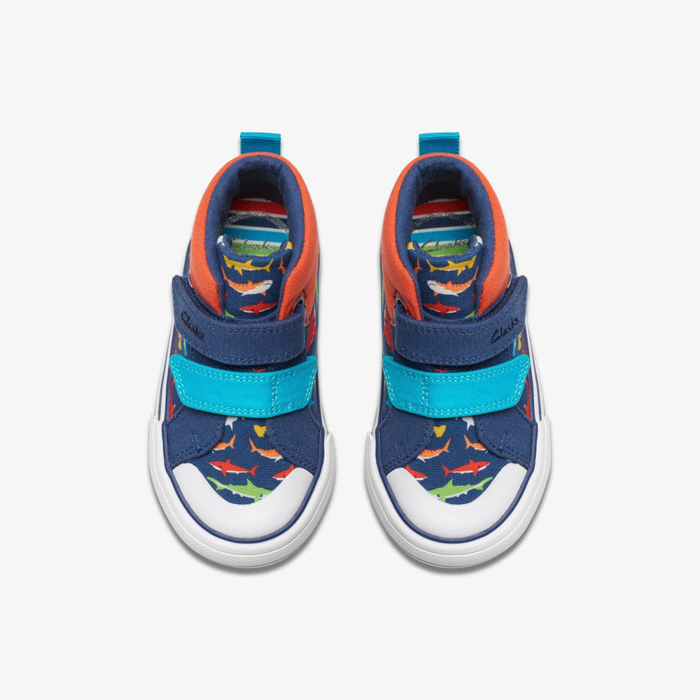 Foxing Save Hi Toddler Navy Print | Clarks for sale - Kids
