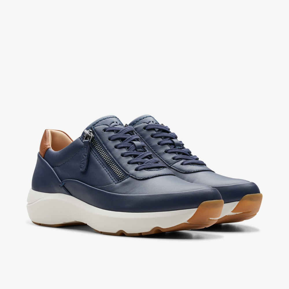 Tivoli Zip Navy Leather | Clarks outlet - Women