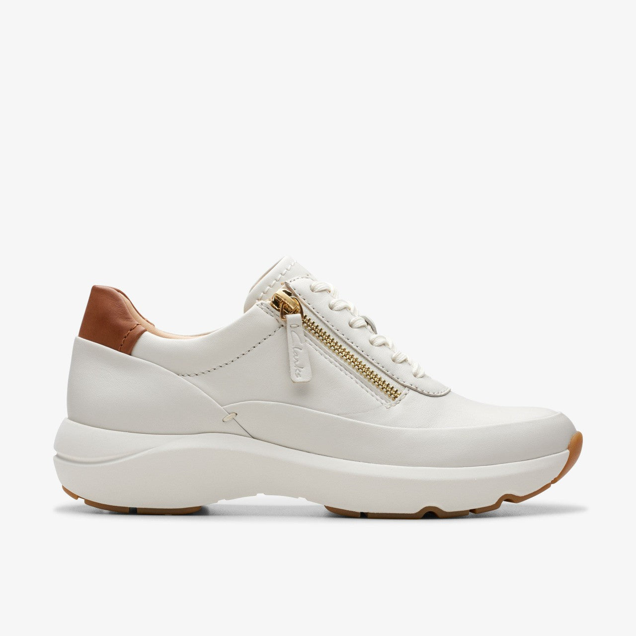 Tivoli Zip Off White Leather | Clarks discount - Women