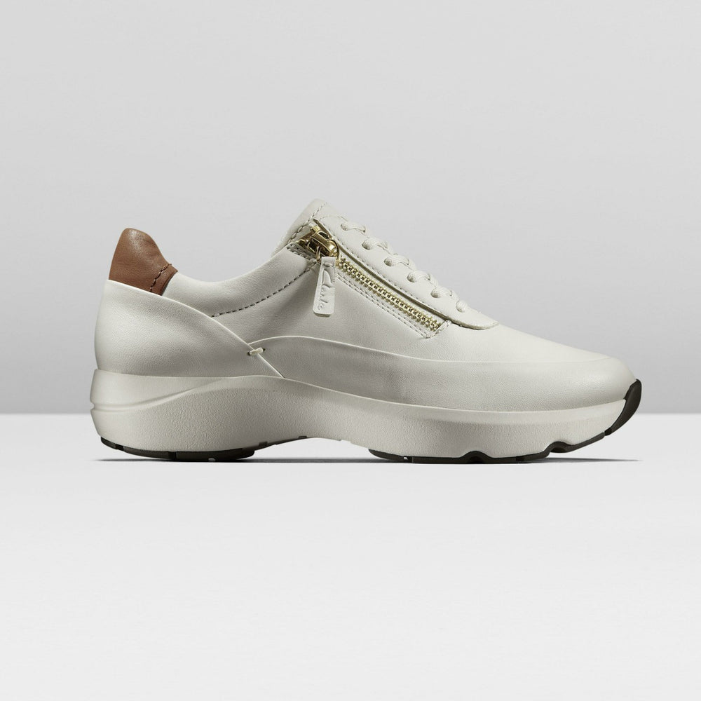 Tivoli Zip Off White Leather | Clarks discount - Women