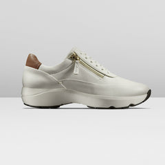 Tivoli Zip Off White Leather | Clarks discount - Women