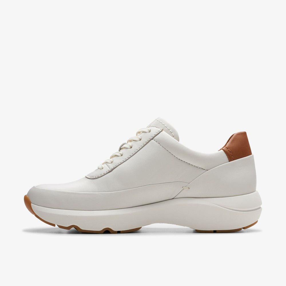 Tivoli Zip Off White Leather | Clarks discount - Women