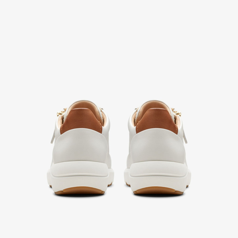 Tivoli Zip Off White Leather | Clarks discount - Women