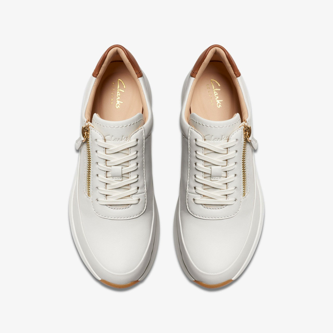 Tivoli Zip Off White Leather | Clarks discount - Women