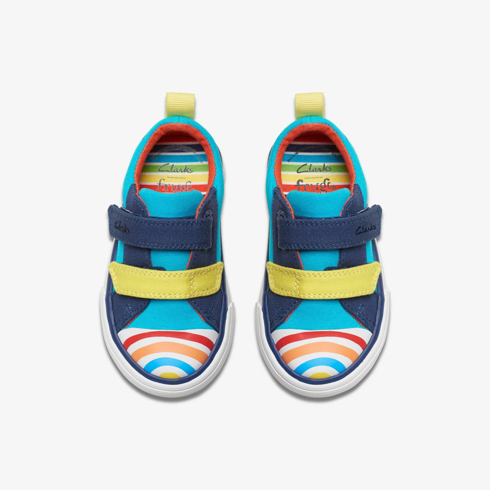 Foxing Ocean Toddler Blue Multicolour | Clarks online - Kids