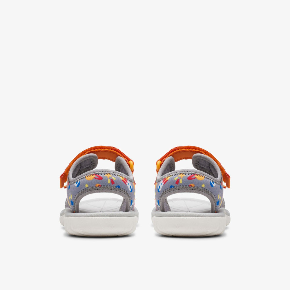 Surfing Tide Kid Grey / Orange | Clarks Sale - Kids