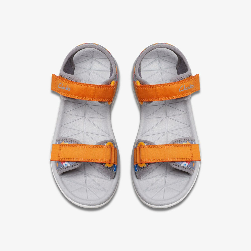 Surfing Tide Kid Grey / Orange | Clarks Sale - Kids
