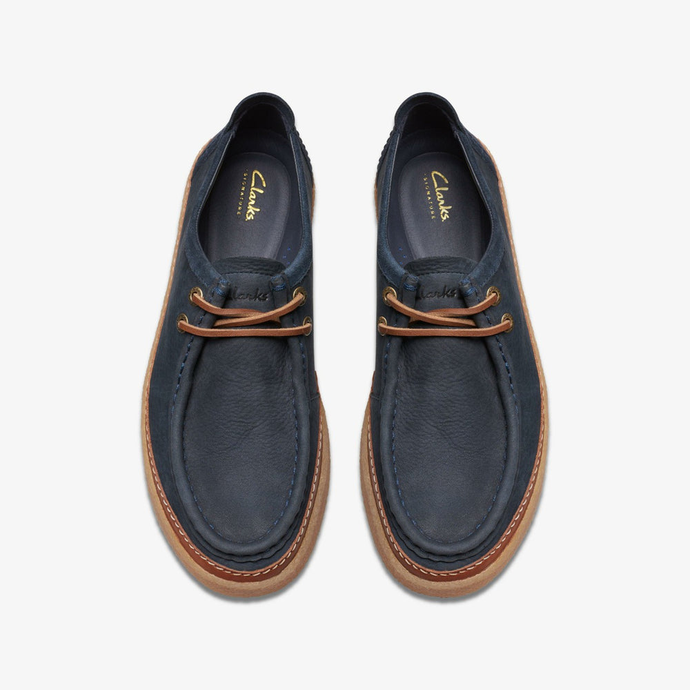 Clarkwood Moc Navy Nubuck | Clarks on Sale - Men
