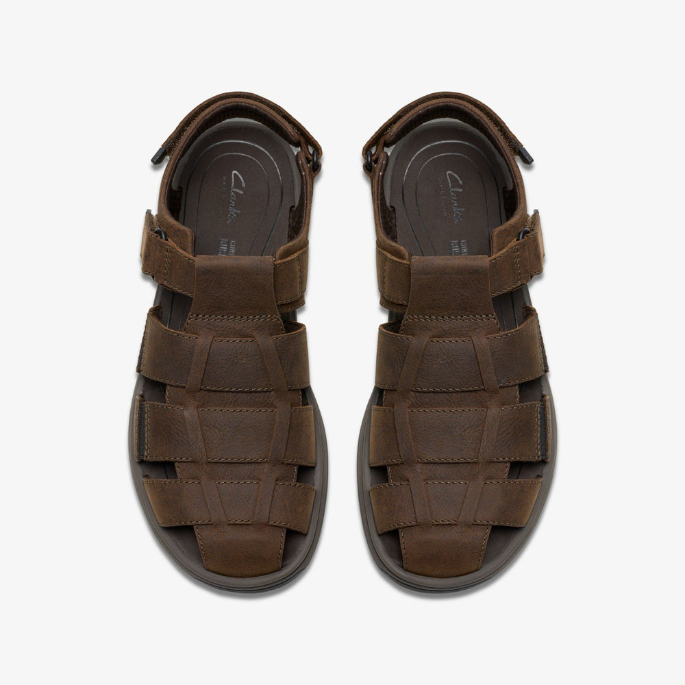 Saltway Cove Dark Brown Leather | Clarks for sale - Men