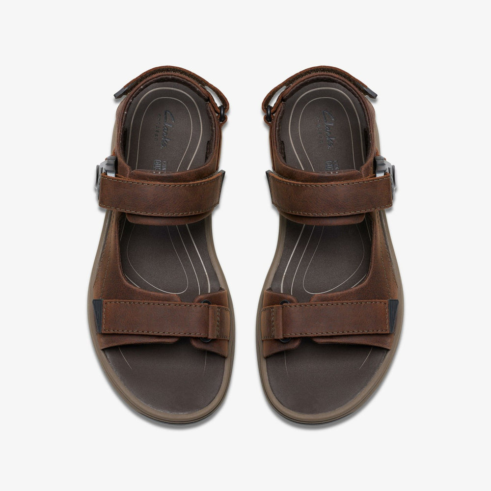 Saltway Trail Dark Brown Leather | Clarks discount - Men