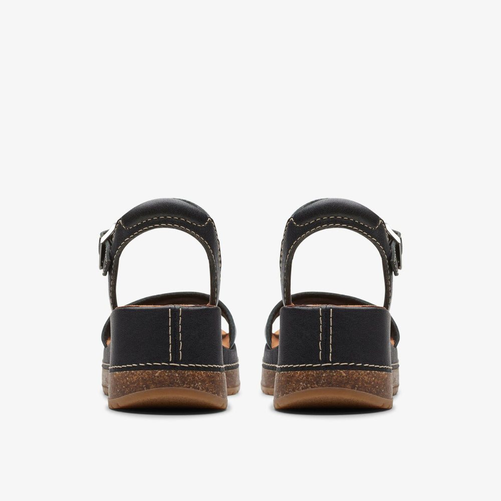 Kassanda Lily Black Leather | Clarks on Sale - Women