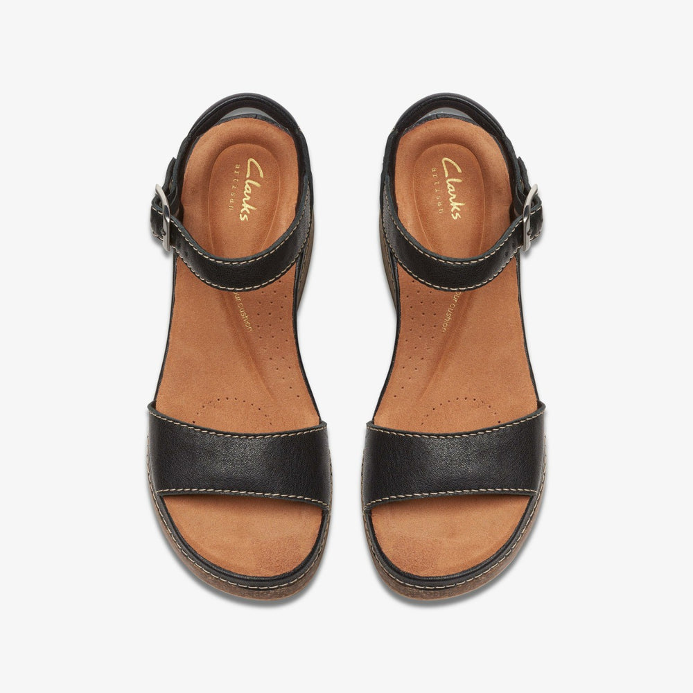 Kassanda Lily Black Leather | Clarks on Sale - Women