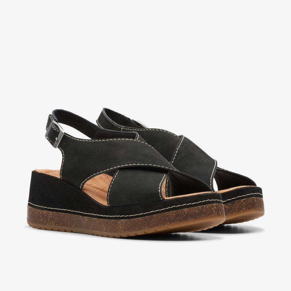 Kassanda Step Black Nubuck | Clarks discount - Women