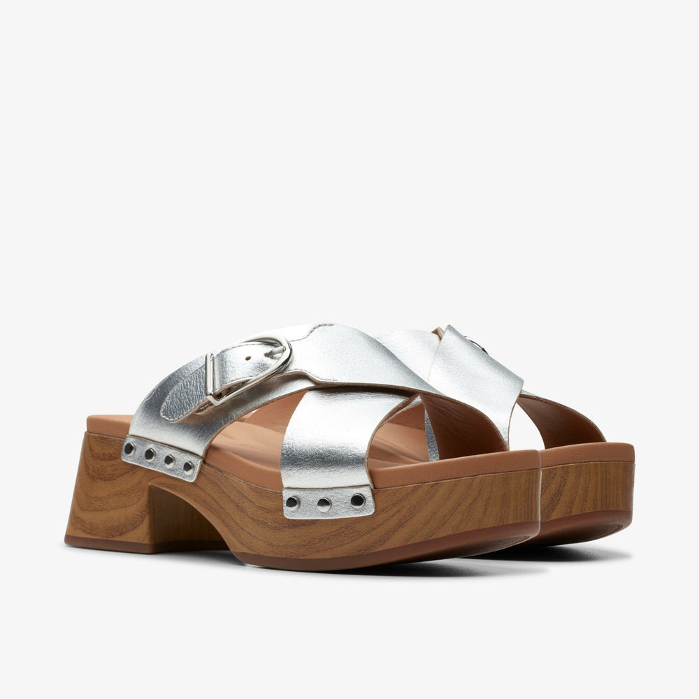 Sivanne Walk Silver Leather | Clarks on Sale - Women