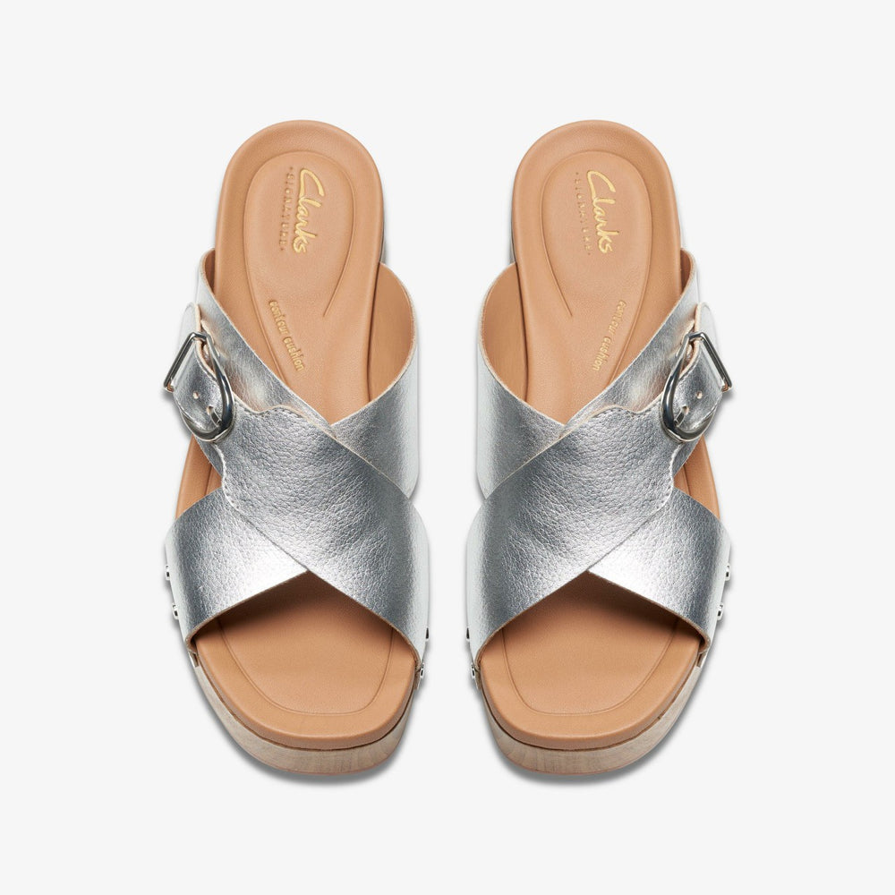 Sivanne Walk Silver Leather | Clarks on Sale - Women