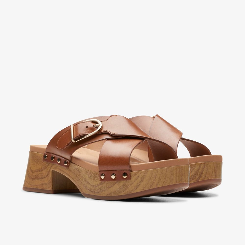 Sivanne Walk Tan Leather | Clarks for sale - Women