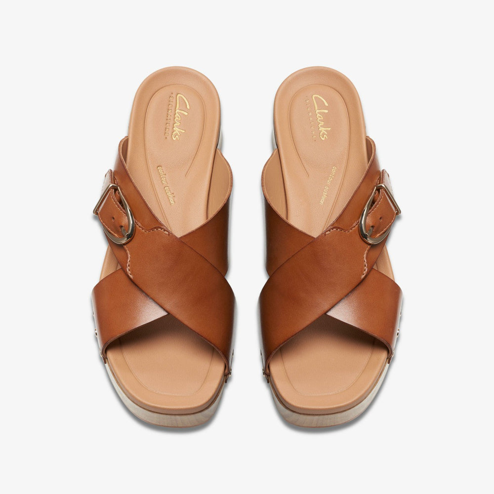 Sivanne Walk Tan Leather | Clarks for sale - Women