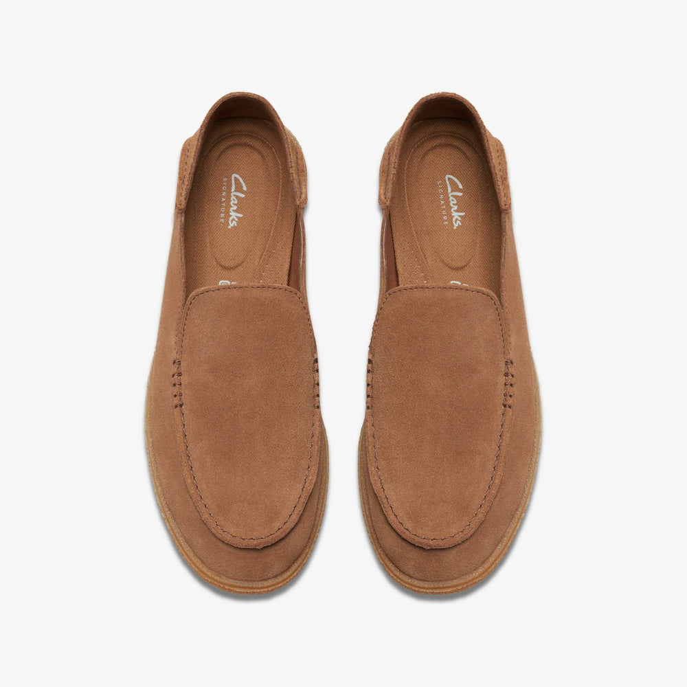 Clark Bay Step Loafer Cola Suede | Clarks on Sale - Men