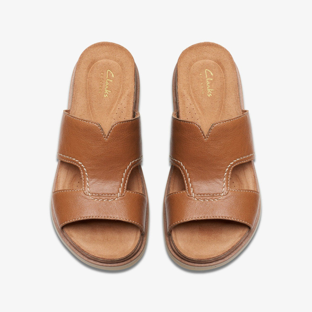 Arwell Walk Tan Leather | Clarks for sale - Women
