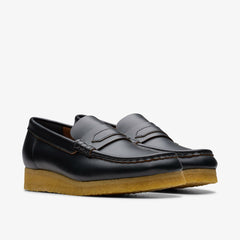 Wallabee Loafer Black Smooth Leather | Clarks outlet - Women