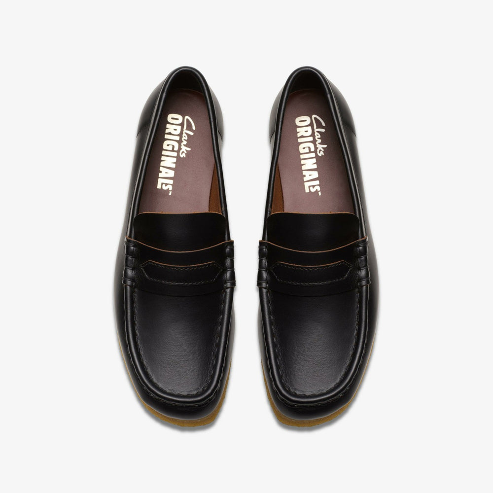 Wallabee Loafer Black Smooth Leather | Clarks outlet - Women
