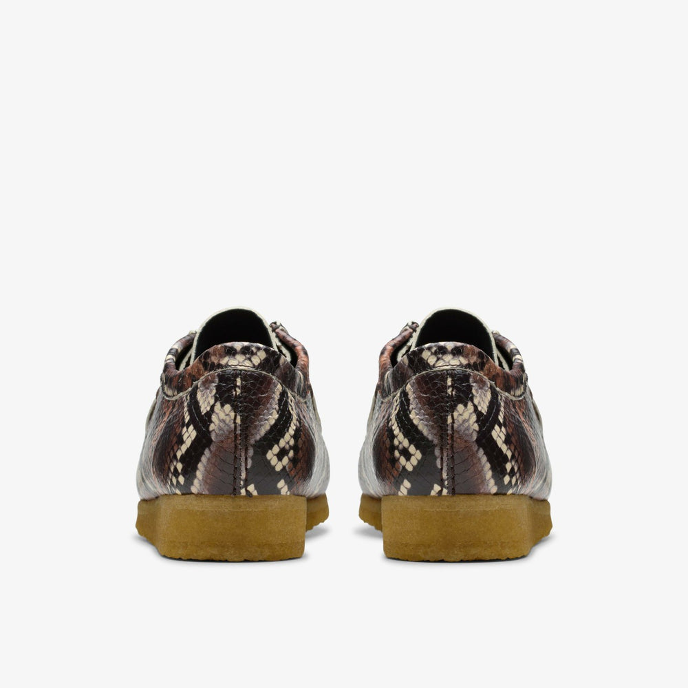 Wallabee Brown Snake Print | Clarks on Sale - Men