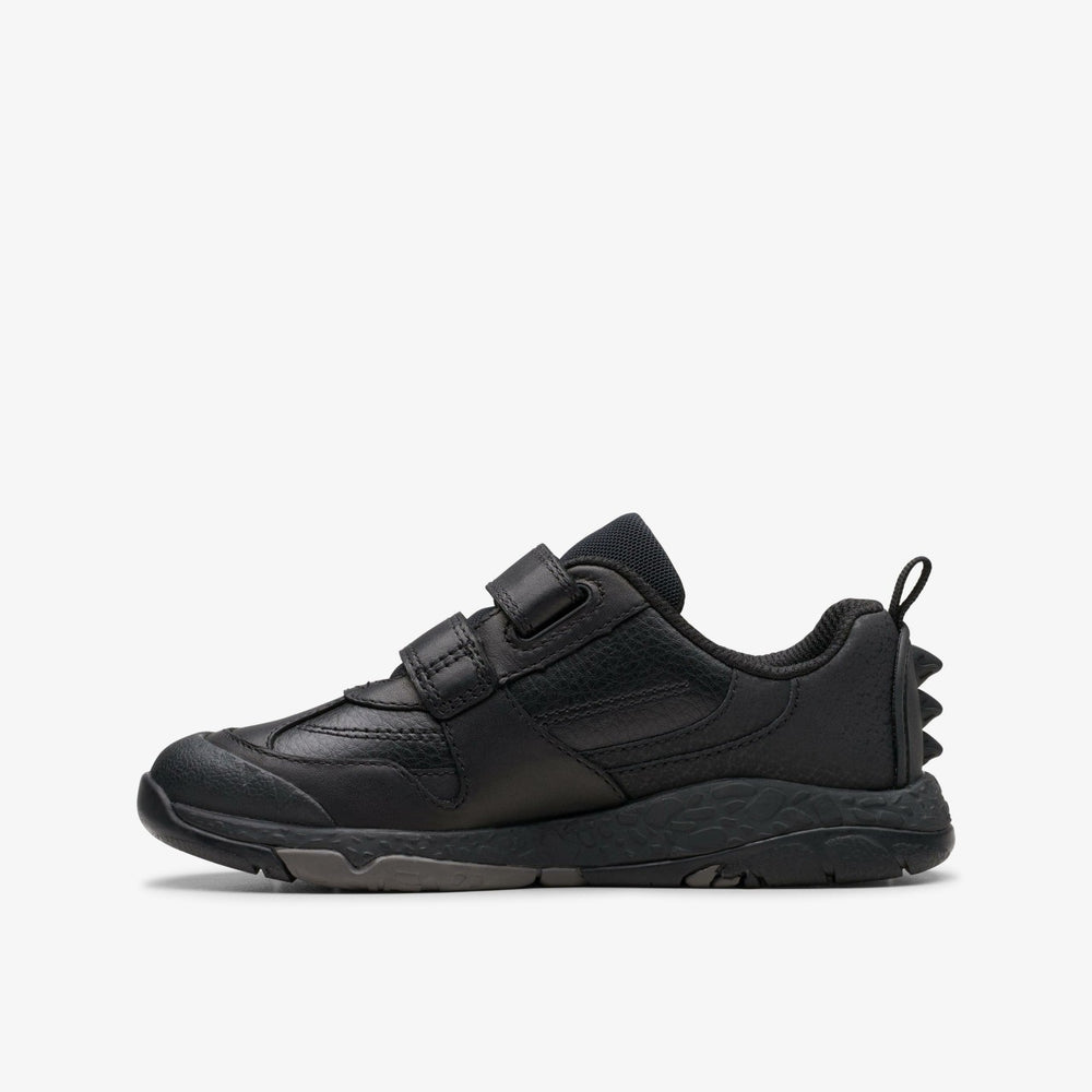 Steggy 2 Pace Kid Black Leather | Clarks outlet - Kids
